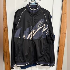 Men's Black and Gray San Antonio Spurs Sports Jacket